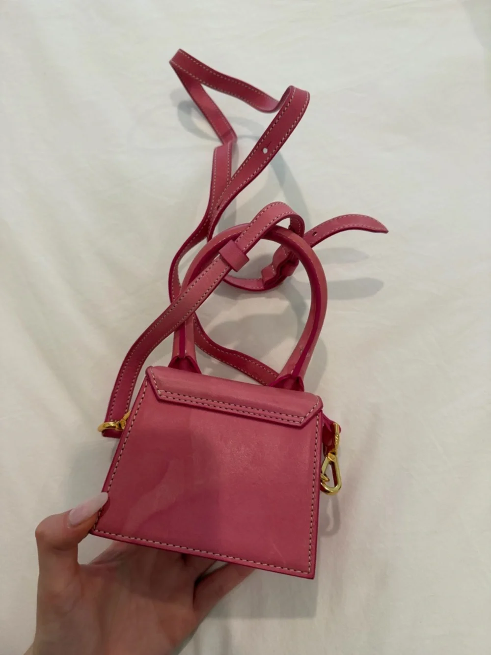 Jacquemus pink leather mini Chiquito-style crossbody bag - Picture 4 of 5